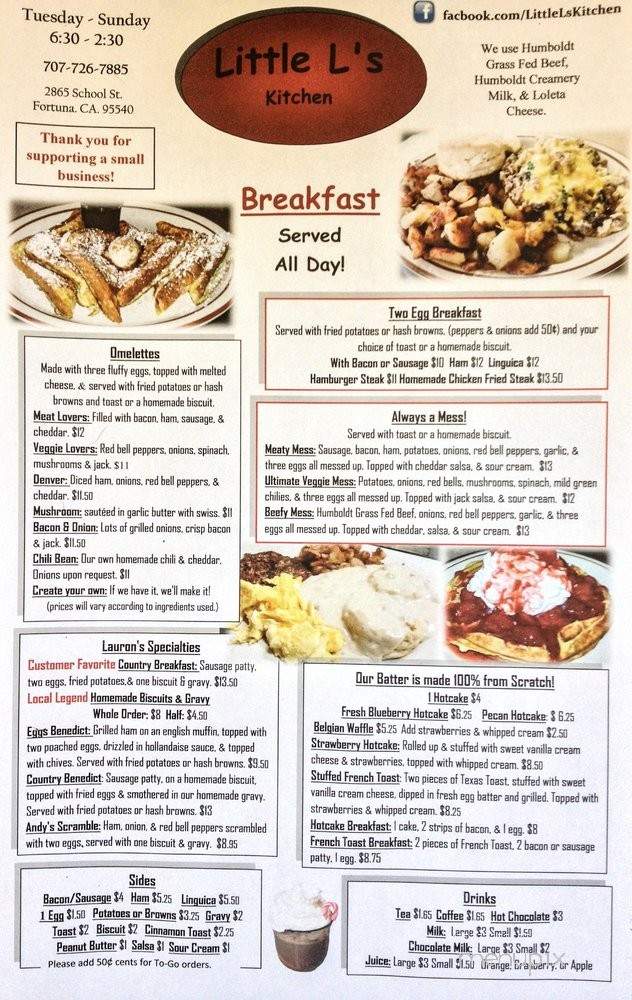 Little L's Kitchen - Fortuna, CA menu_pic