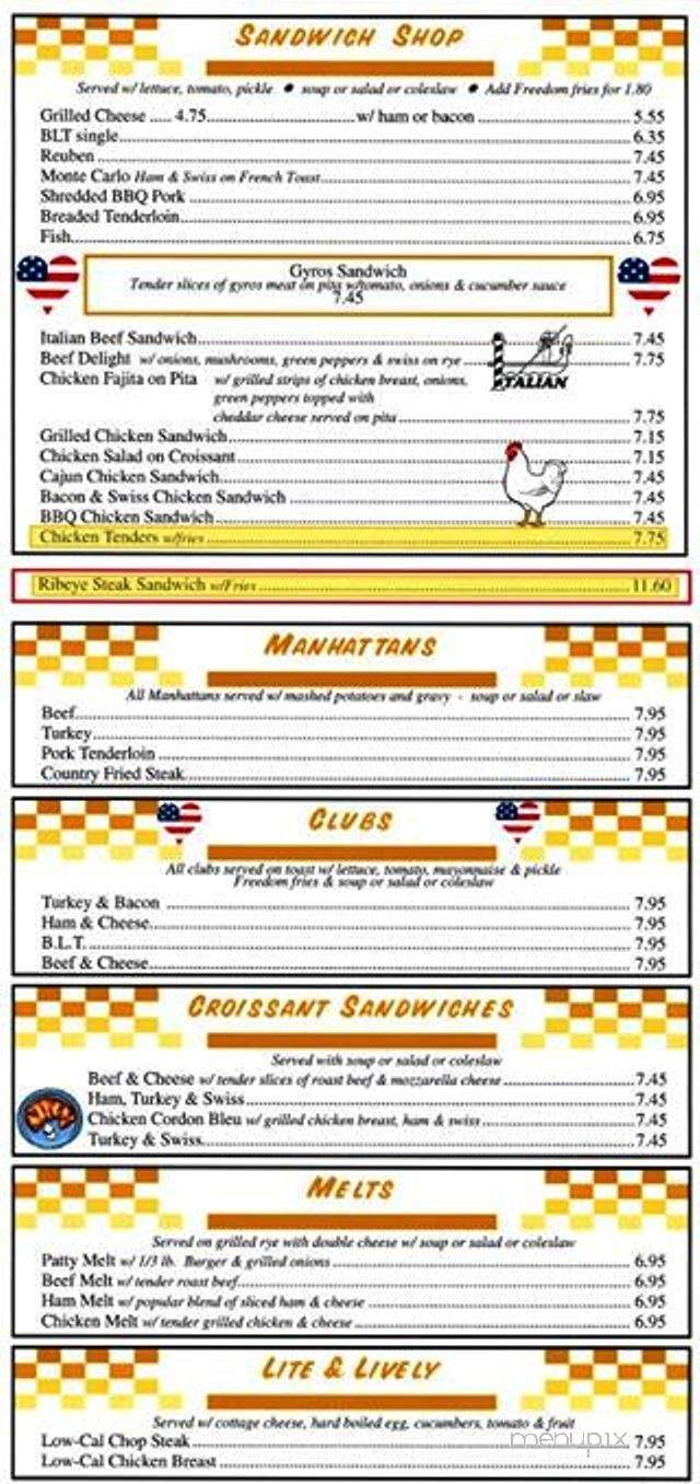 Blueberry Hill Pancake House - Frankfort, IN menu_pic