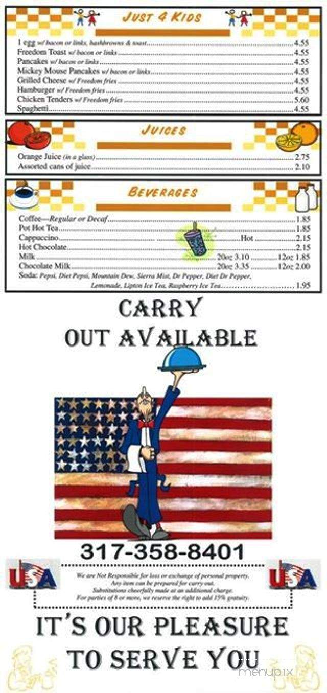 Blueberry Hill Pancake House - Frankfort, IN menu_pic