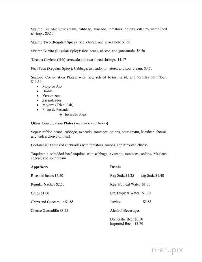 Don Pepe Taqueria - Fresno, CA menu_pic