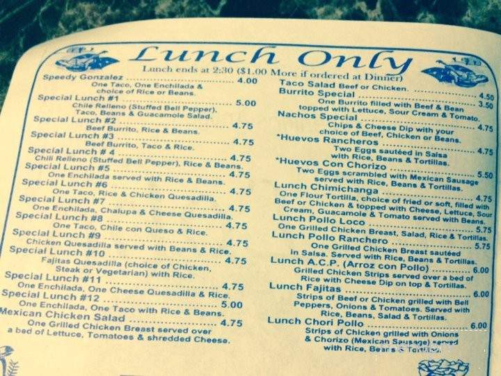 El Lobo Mexican Restaurant - Fuquay Varina, NC menu_pic