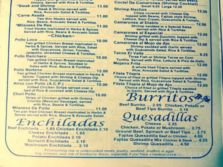 El Lobo Mexican Restaurant - Fuquay Varina, NC menu_pic