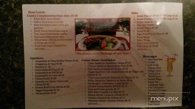 Domirican Cuisine - Gainesville, FL menu_pic