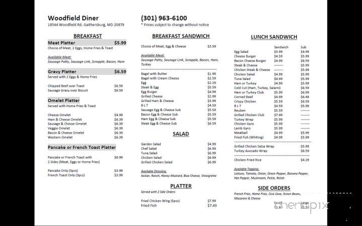 /380324187/Woodfield-Diner-Menu-Gaithersburg-MD - Gaithersburg, MD