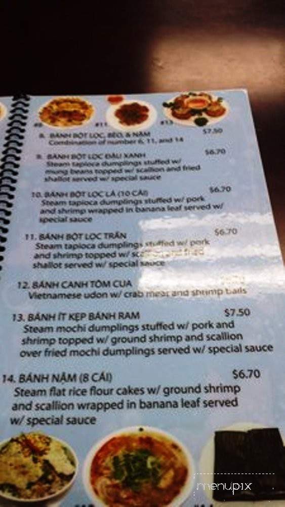 Ben Ngu Restaurant - Garden Grove, CA menu_pic
