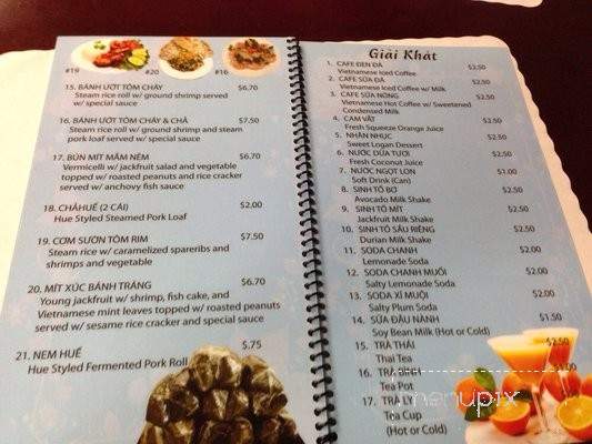 Ben Ngu Restaurant - Garden Grove, CA menu_pic