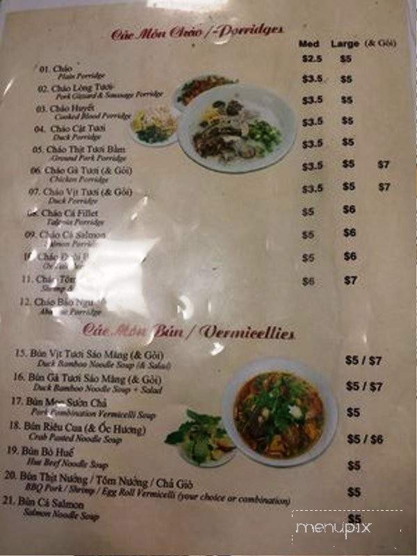 Cho Tam Bien - Garden Grove, CA menu_pic
