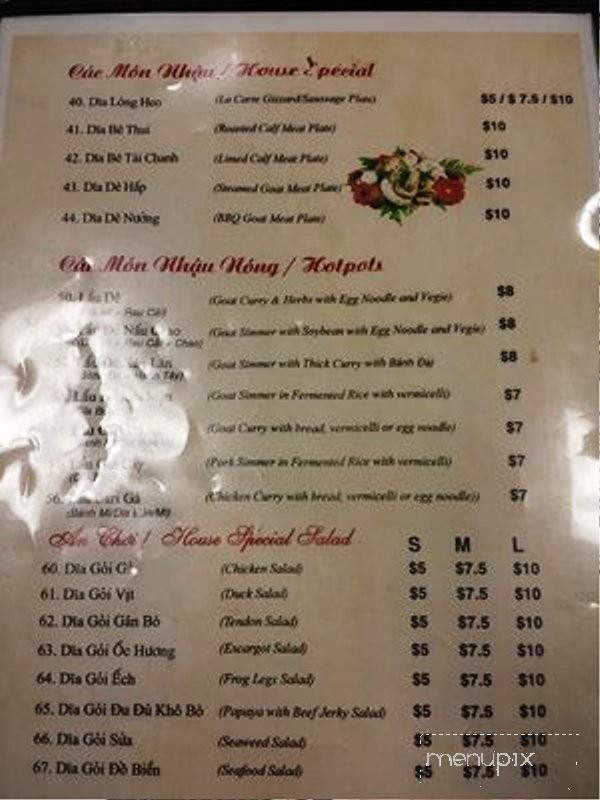 Cho Tam Bien - Garden Grove, CA menu_pic