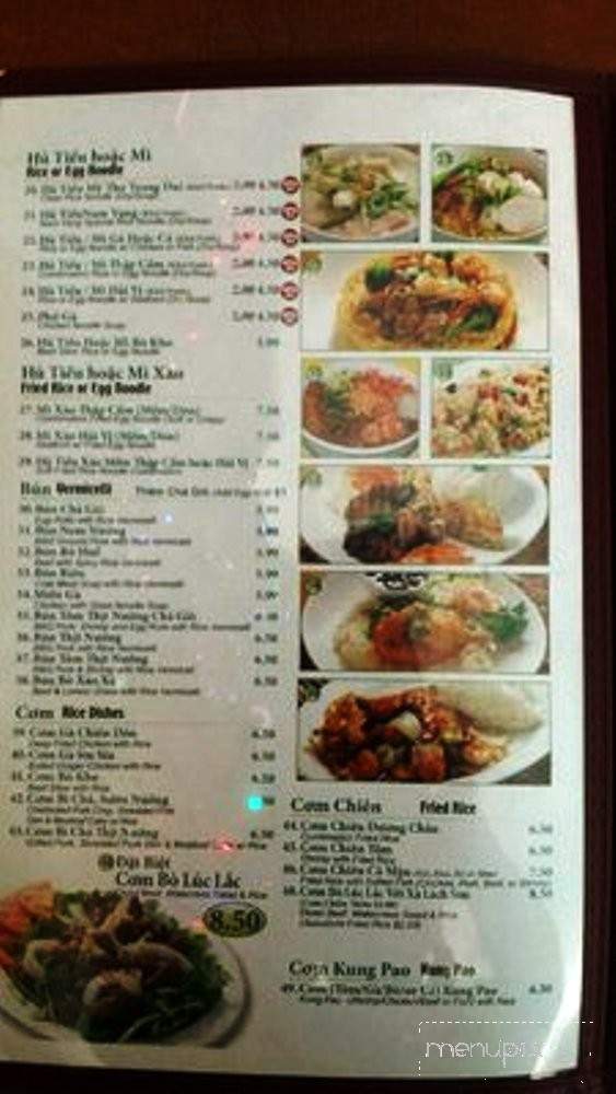 Pho Banh Michigan Che Cali - Garden Grove, CA menu_pic
