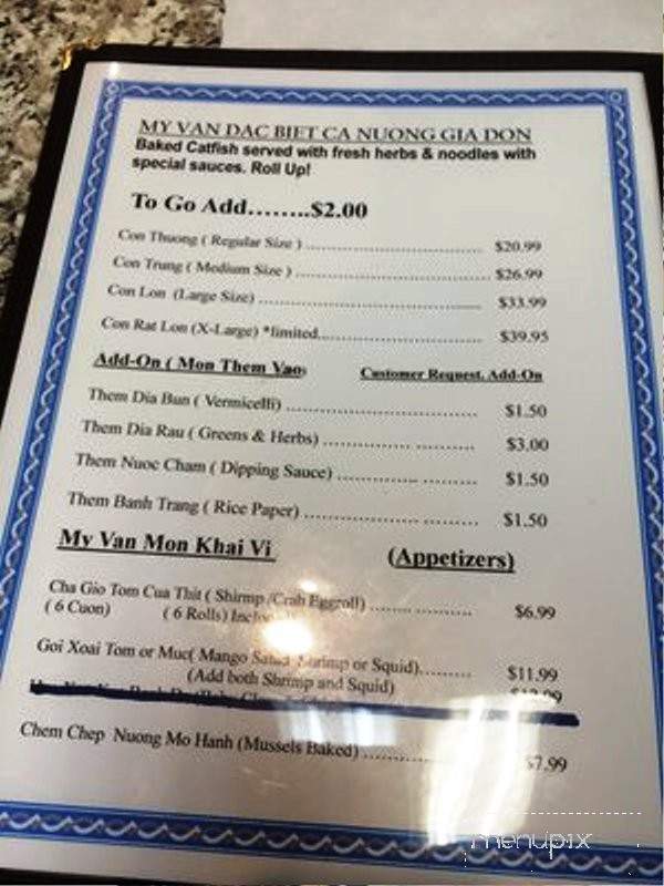 Quan Ca My Van - Garden Grove, CA menu_pic