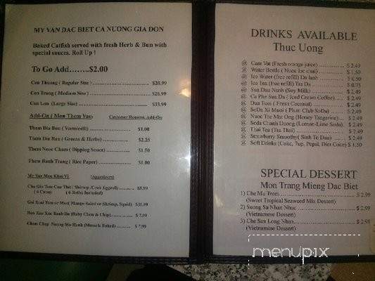 Quan Ca My Van - Garden Grove, CA menu_pic