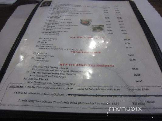 Quan Vy Restaurant - Garden Grove, CA menu_pic