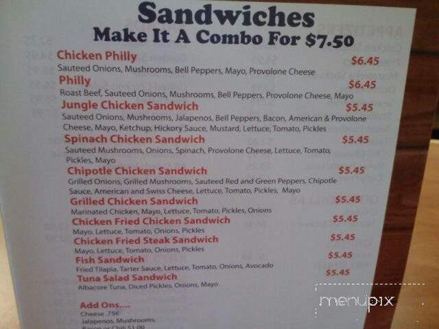 Jimmy's Big Burgers - Garland, TX menu_pic