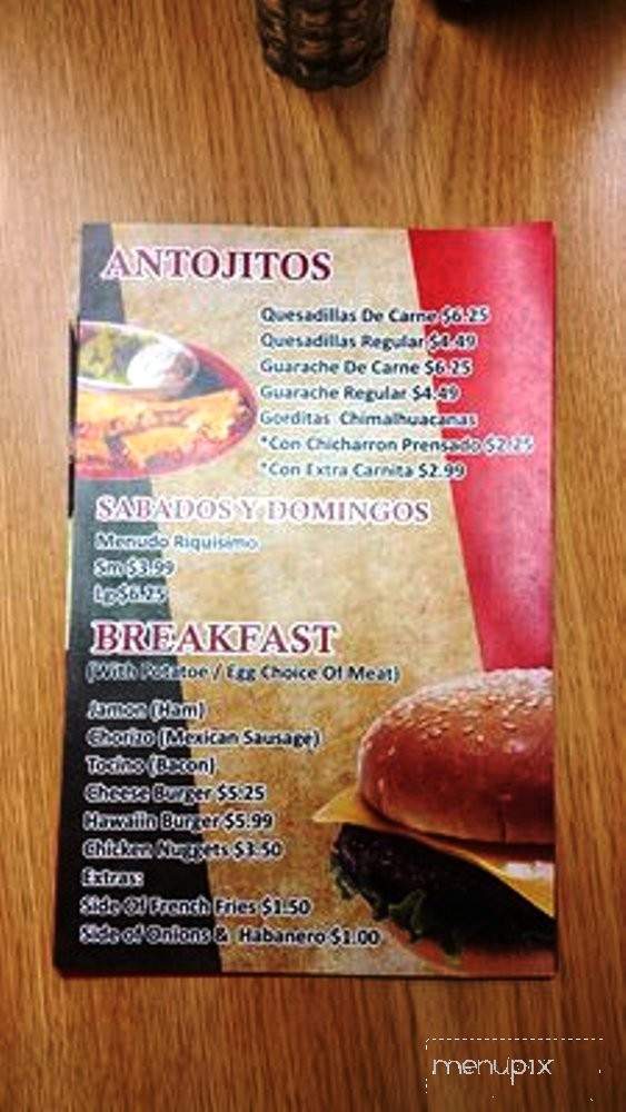 Taqueria Chimalhuacan - Garland, TX menu_pic