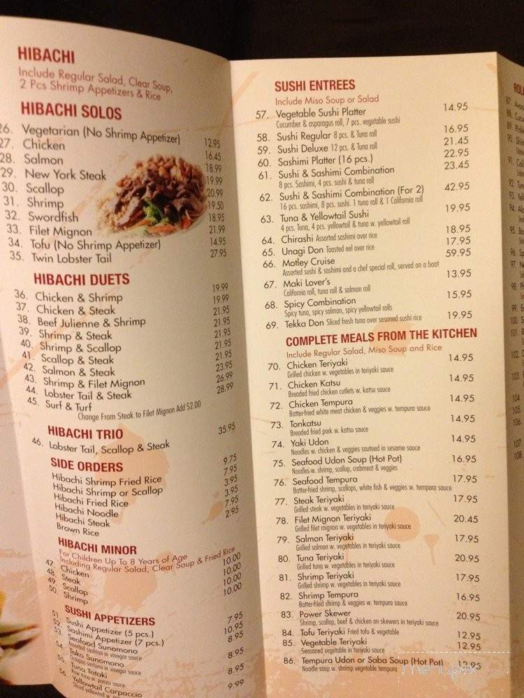 Ichiro Japanese Restaurant - Geneva, NY menu_pic