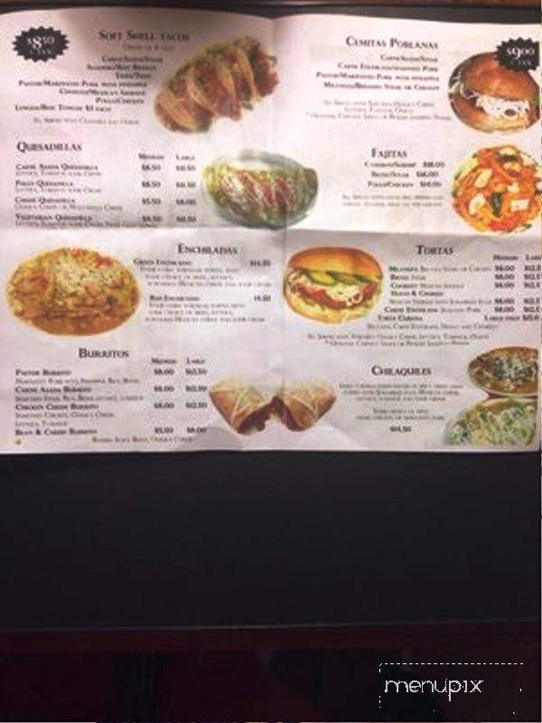 La Reyna de Mexico - Geneva, NY menu_pic