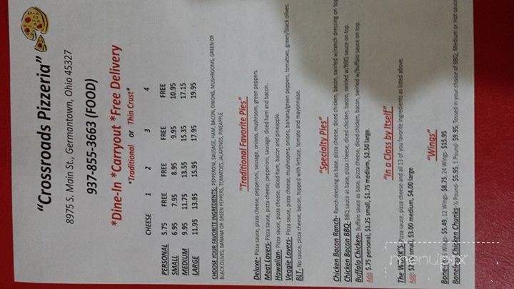 Crossroads Pizza & Carry-Out - Germantown, OH menu_pic