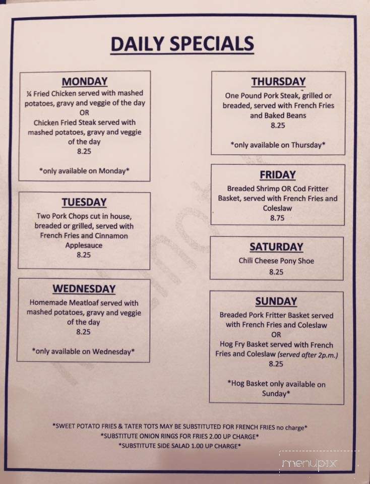McLintock's Saloon & Steakhouse - Girard, IL menu_pic