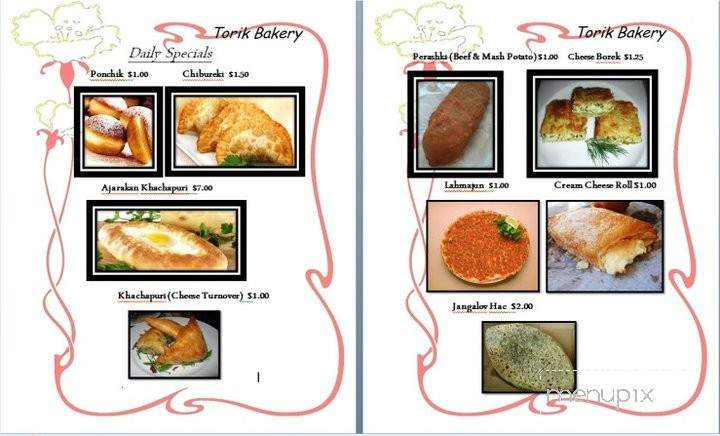 Torik Bakery - Glendale, CA menu_pic
