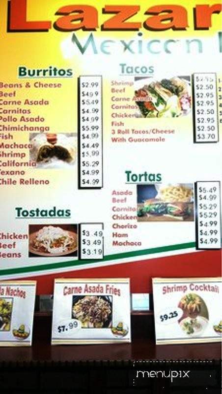 /380337981/Lazaro-s-Mexican-Food-Menu-Glendale-AZ - Glendale, AZ
