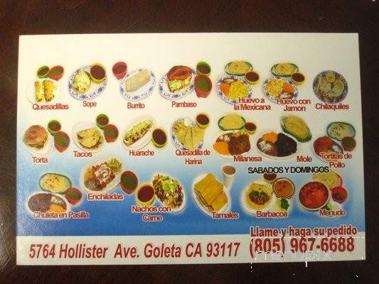 La Tapatia Iii - Goleta, CA menu_pic