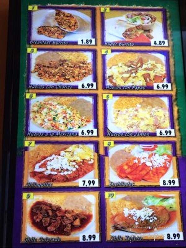 Linda Taqueria - Gonzales, CA menu_pic