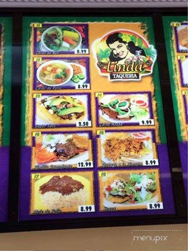 Linda Taqueria - Gonzales, CA menu_pic