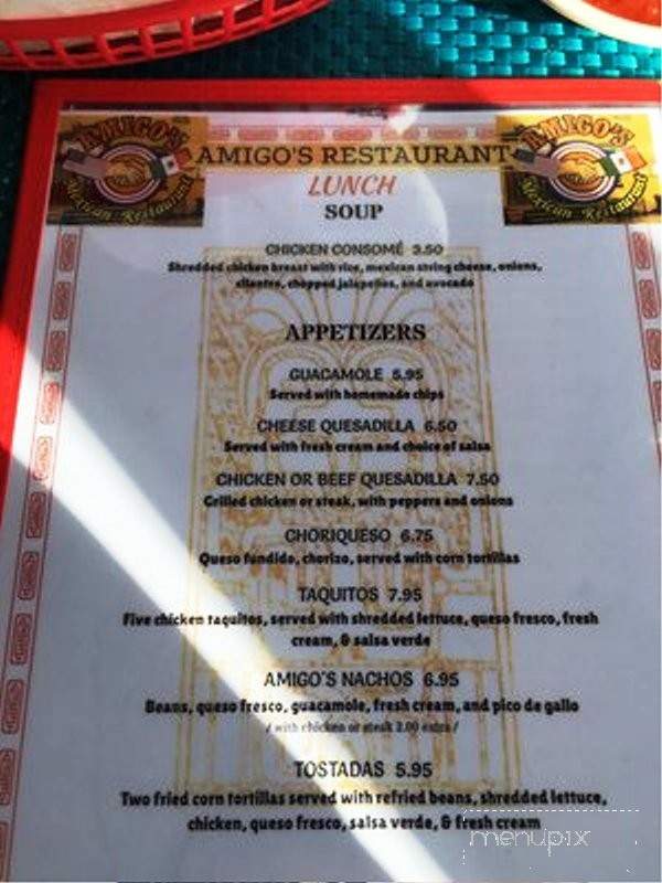 Amigo's Restaurant - Goshen, NY menu_pic