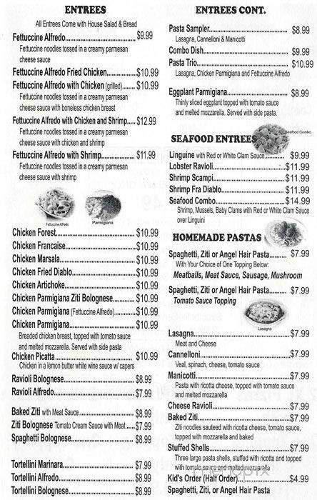Tuscany's Pasta & Pizza - Grand Prairie, TX menu_pic