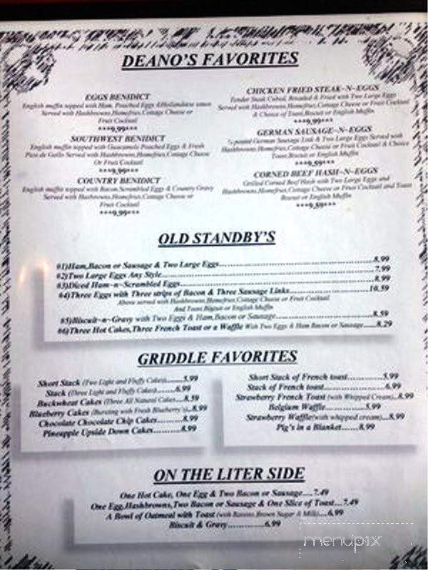 Deano's Diner - Grants Pass, OR menu_pic