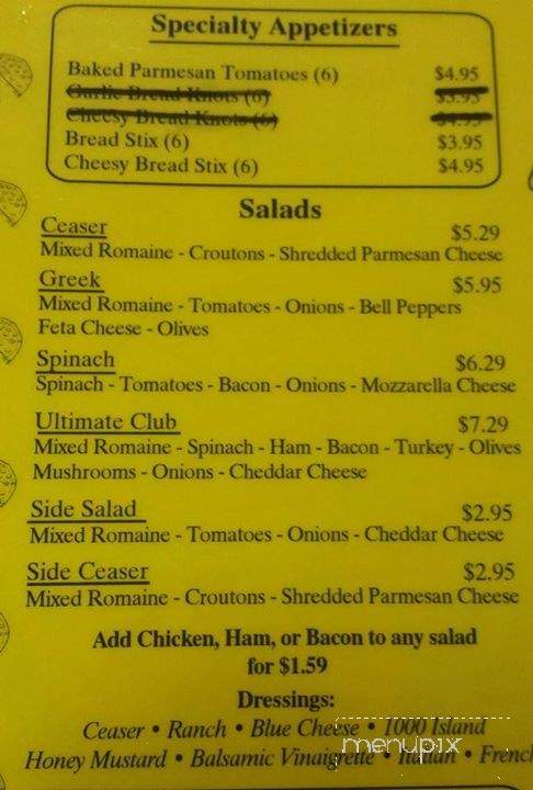 Chevy's Pizza - Gray, GA menu_pic