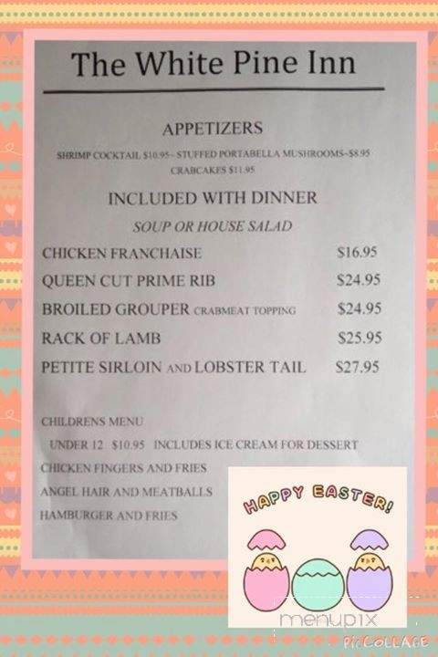 White Pine Inn - Greeley, PA menu_pic