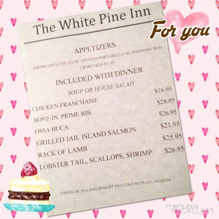 White Pine Inn - Greeley, PA menu_pic