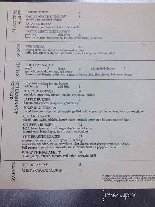 Flat - Greenville, SC menu_pic