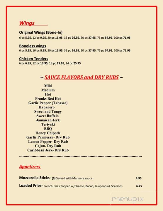 Northeast Wings - Groton, CT menu_pic