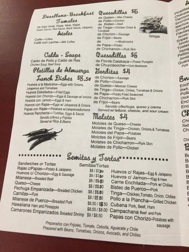 La Guadalupana - Haddon Township, NJ menu_pic