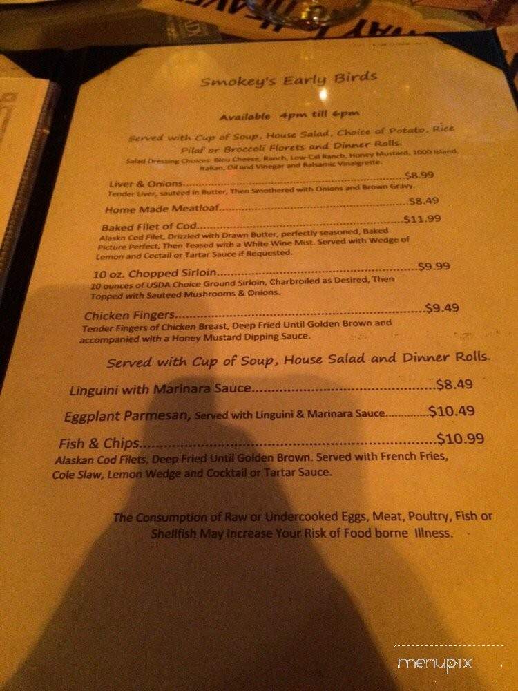 Smokey's Supper Club - Haines City, FL menu_pic