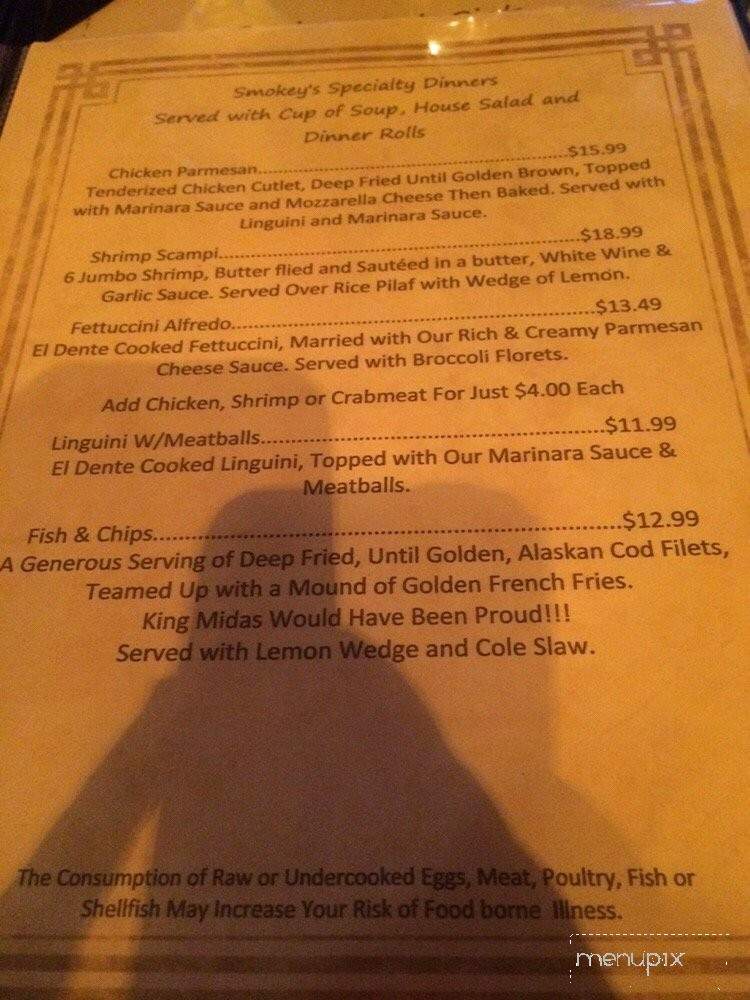 Smokey's Supper Club - Haines City, FL menu_pic