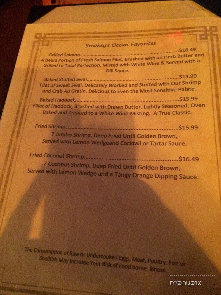 Smokey's Supper Club - Haines City, FL menu_pic