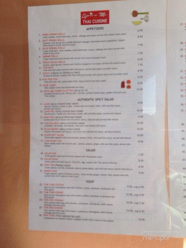 Spice Me Thai Cuisine - Half Moon Bay, CA menu_pic