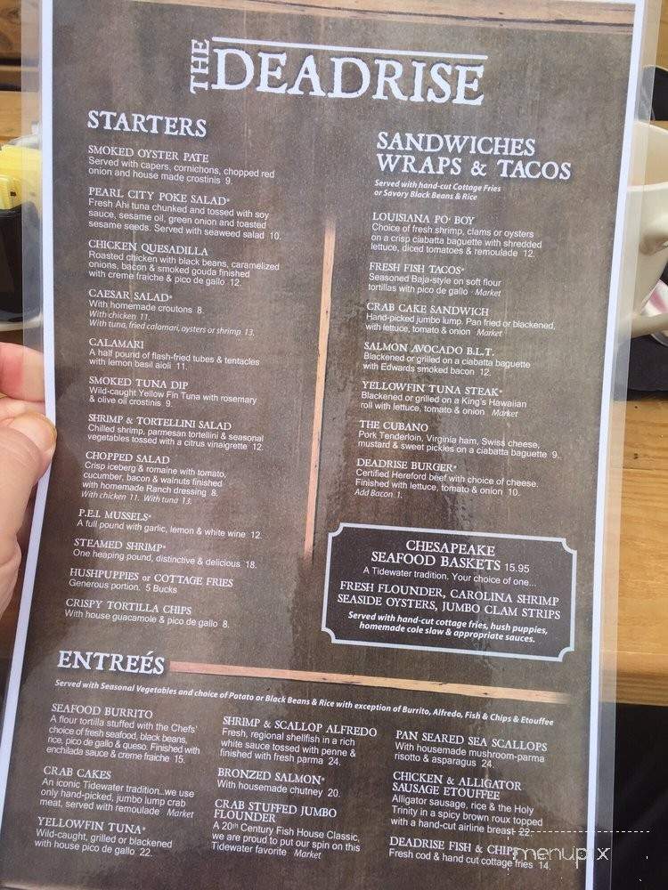 Deadrise - Hampton, VA menu_pic