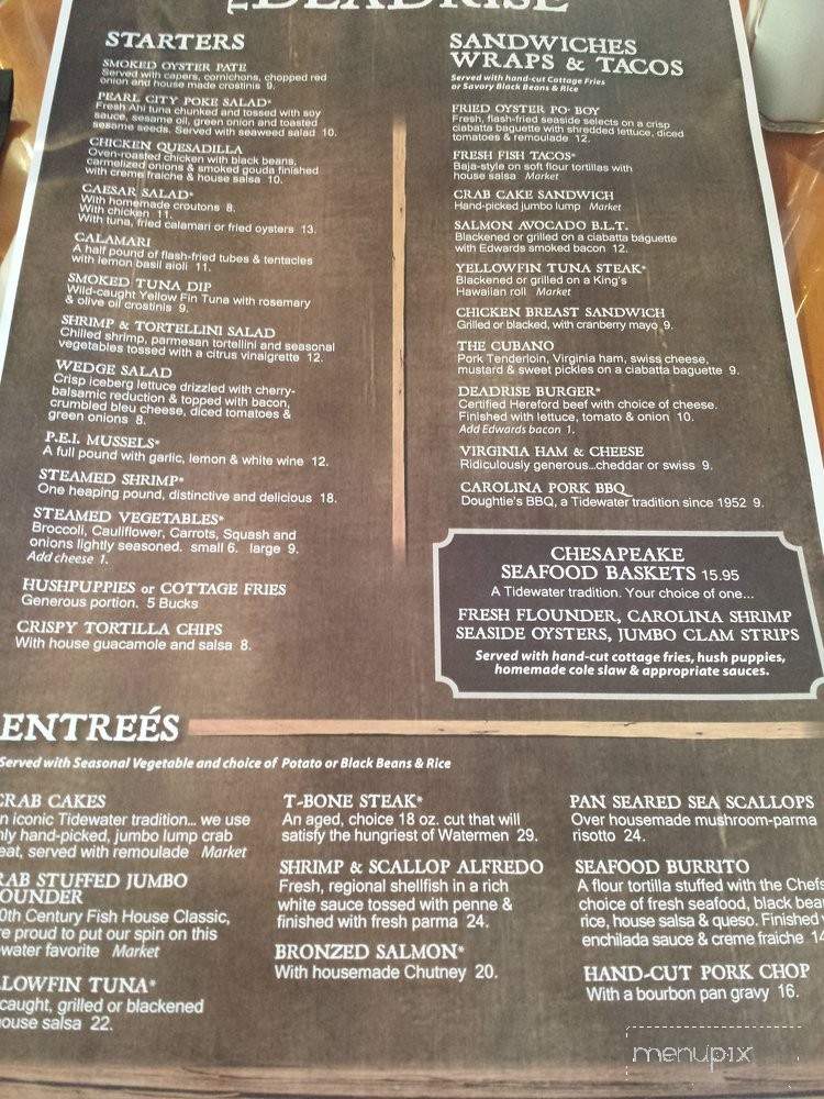 Deadrise - Hampton, VA menu_pic