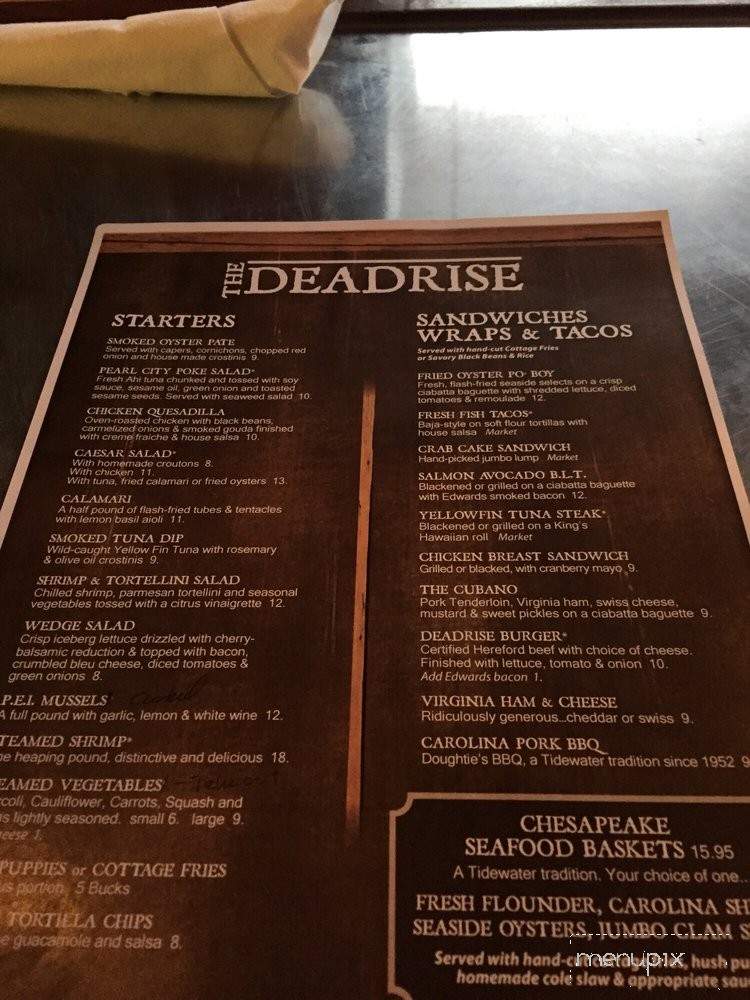Deadrise - Hampton, VA menu_pic