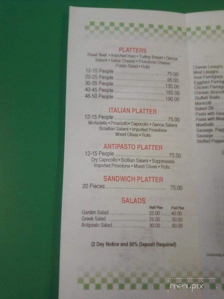 Flavors of Itlaly - Hanover, MA menu_pic