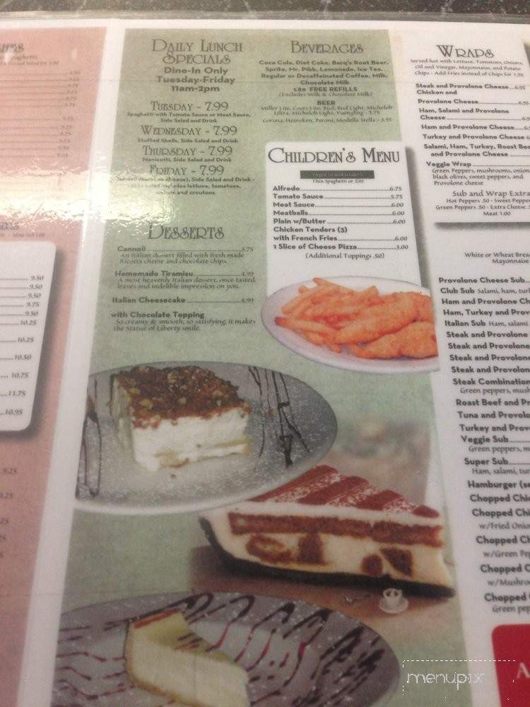 Liliana's Italian Restaurant - Hanover, VA menu_pic