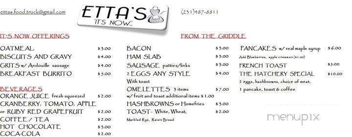 Etta's - Harbor Springs, MI menu_pic