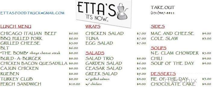 Etta's - Harbor Springs, MI menu_pic
