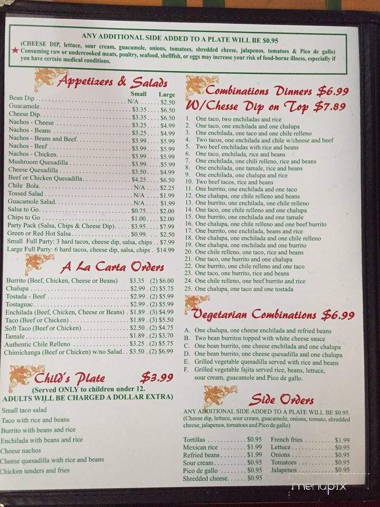 El Portal - Hartselle, AL menu_pic