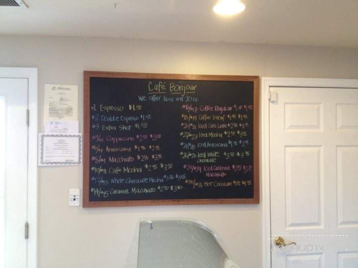 Cafe Bonjour - Haymarket, VA menu_pic