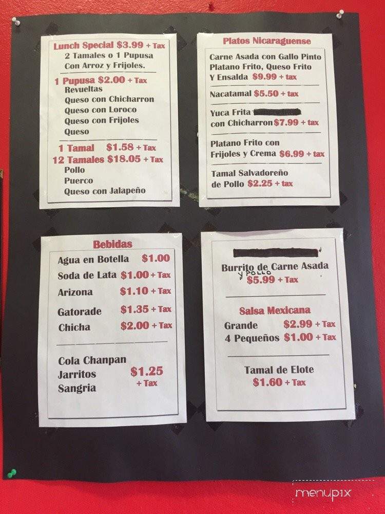 Mis Tamales - Hayward, CA menu_pic